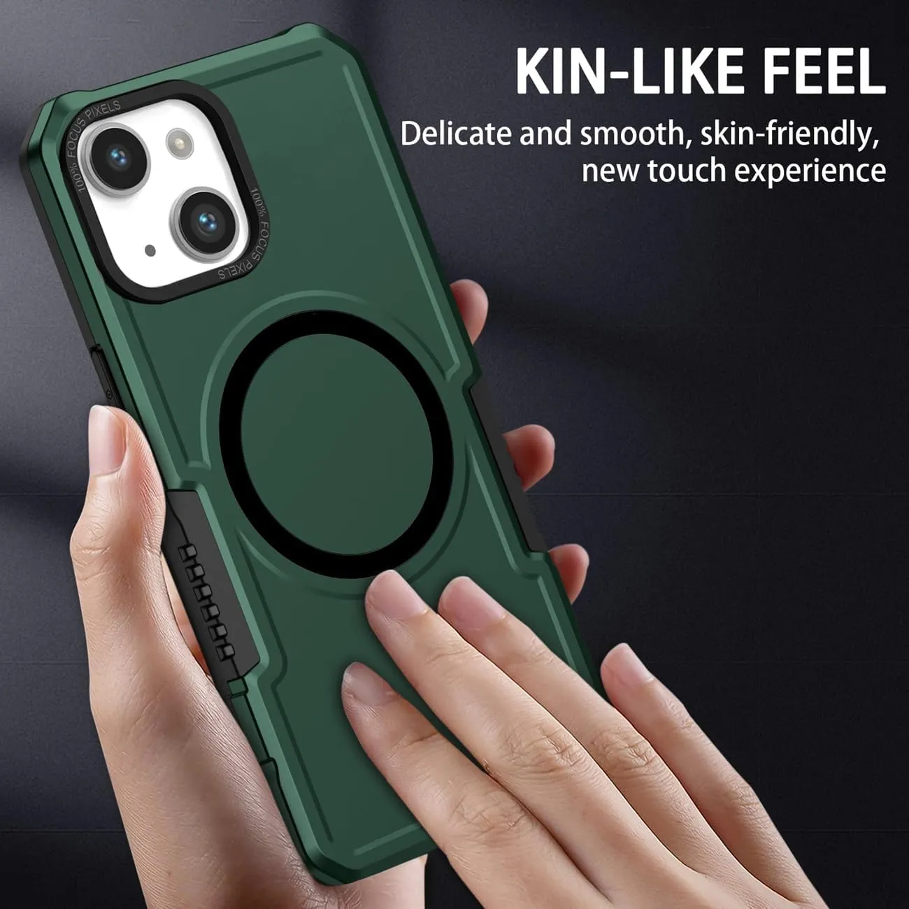 Case for iPhone 11 Case with Tempered Glass Screen Protector, [Compatible with MagSafe] Military-Grade Shockproof Protective Phone Cover for iPhone 11 Green