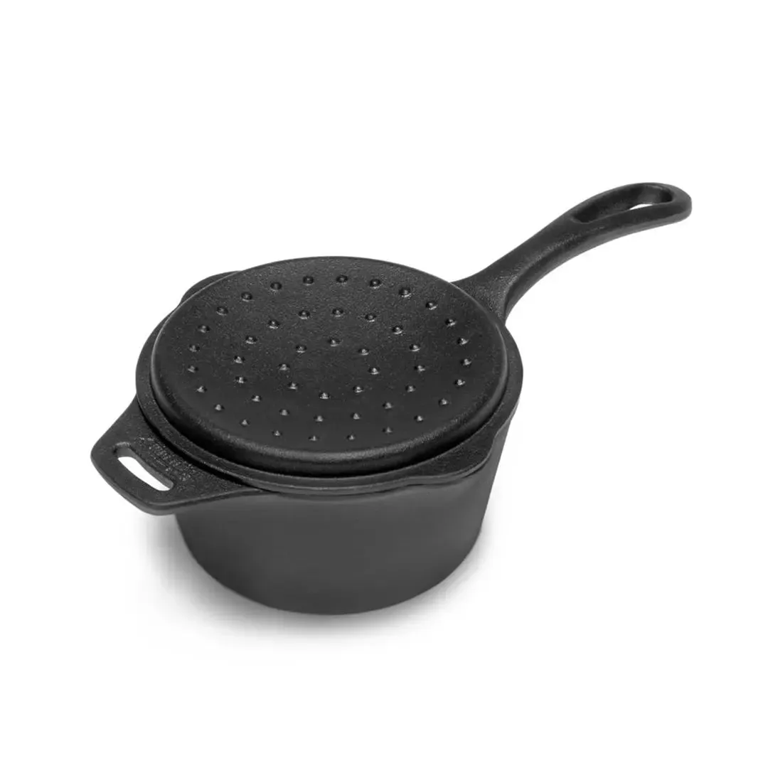 Cast Iron Saucepan with Lid 2L