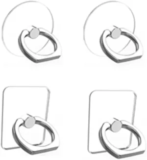 Cell Phone Ring Grips Stand Holder,4pcs 360 Rotation Universal Finger Grip Kickstand for All Smartphones,Tablet and Case