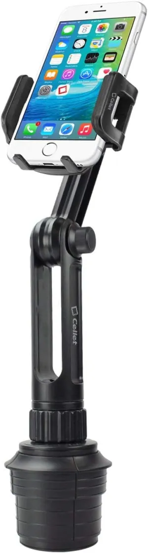 Cellet Car Cup Holder Phone Mount, Phone Holder Mount Cradle Universal Adjustable Compatible for All Smartphones Apple iPhone, Samsung Galaxy Note, LG, Moto Google Pixel (Long Neck)
