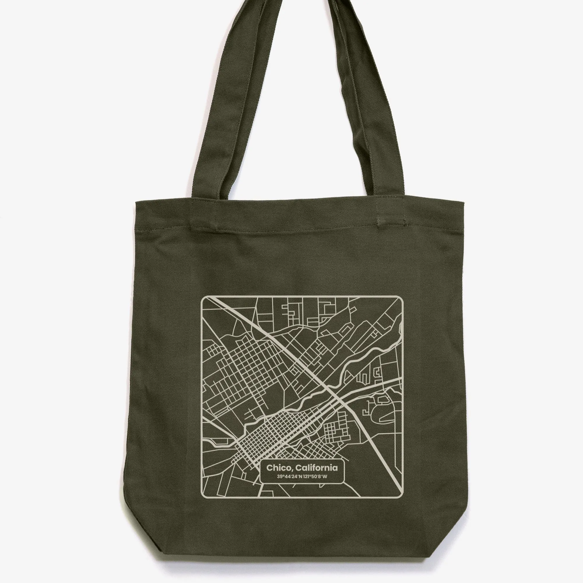 Chico Streets Map Carrie Tote Bag