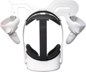 CNBEYOUNG VR Headset Wall Mount Storage Stand Hook Compatible with Quest 3S 3 Quest 2 Pro, Apple Vision Pro, Valve Index, PSVR 2, HTC Vive, Pico 4, Pimax VR MR XR Headsets and Controllers (White)