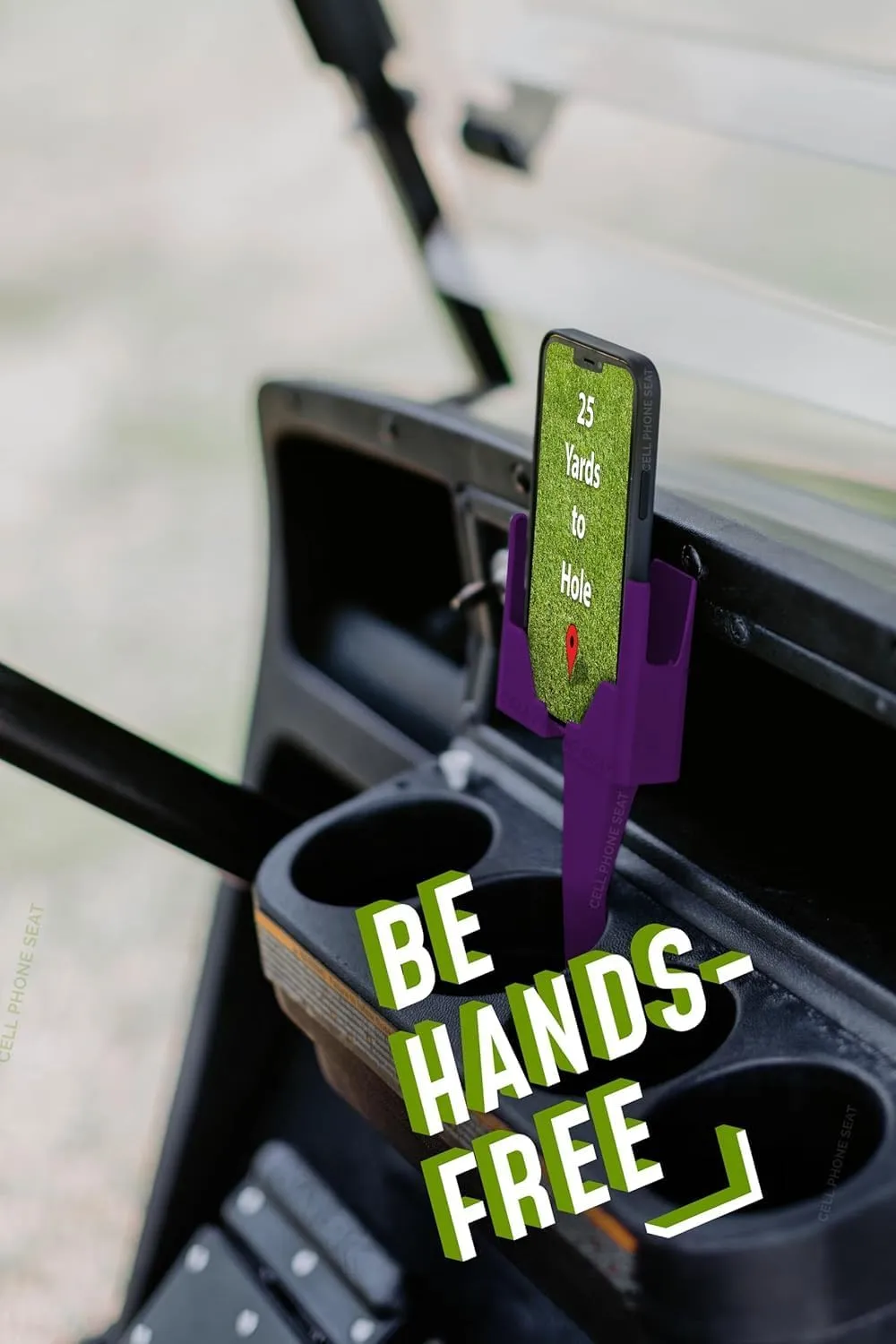 Cup Holder Phone Holders for Your Car Cupholder - Made in USA - Cup Holder Phone Mount for Car, Universal Compatible with All Smartphones, iPhone, Samsung, Google, Android Cellphone Stand Royal Purple