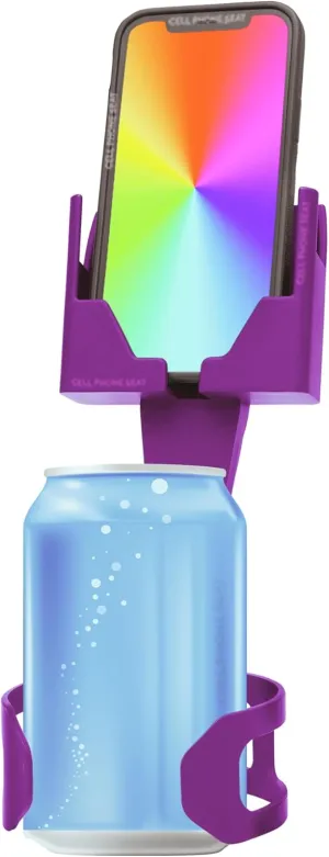 Cup Holder Phone Holders for Your Car Cupholder - Made in USA - Cup Holder Phone Mount for Car, Universal Compatible with All Smartphones, iPhone, Samsung, Google, Android Cellphone Stand Royal Purple