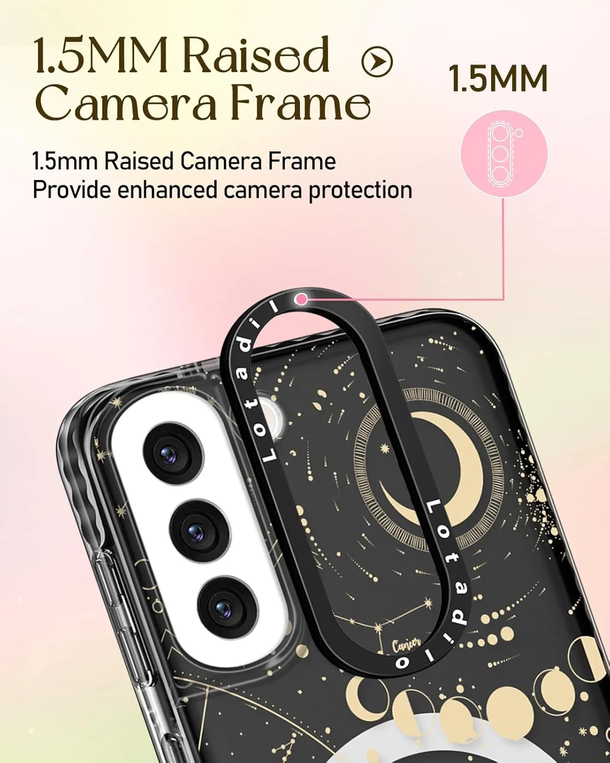 Cute Case for Samsung Galaxy S21 for Women Girls - Funny Design Compatible with Magsafe Magnetic Ring Holder Kickstand Art Constellation Fashion Pattern TPU Phone Covers