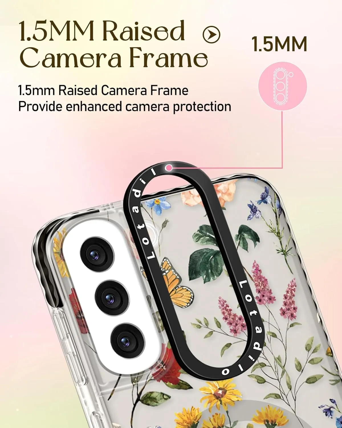 Cute Case for Samsung Galaxy S21 for Women Girls - Funny Design Compatible with Magsafe Magnetic Ring Holder Kickstand Art Retro Flower Fashion Pattern TPU Phone Covers