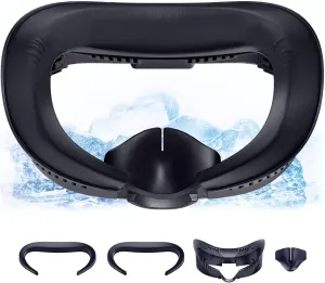 DESTEK Cooling Face Pad Facial Interface Compatible with Meta/Oculus Quest 3, Includes Two Replacement Ice Silk and Cool Ice Gel Face Cushions  Adjustable Bracket, NOT Compatible with Meta Quest 3S