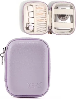 Digital Camera Case for CAMKORY, KODAK PIXPRO FZ45/FZ55, Canon IXUS 285 HS, Lecran, Small Travel Compact Camera Pouch with Mesh Pocket for Accessories SD Card (Purple)
