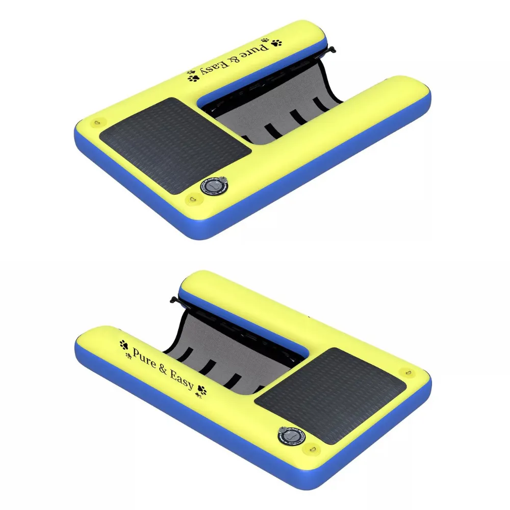 Dog Pool Float Boat Ramp, Inflatable Swimming Entry/Exit for Pets