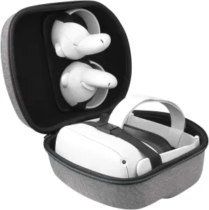 Durable Travel and Home Storage/Carry Case for Oculus 2 VR Gaming Headset and Touch Controllers Accessories, Compatible with Basic/Elite Versions