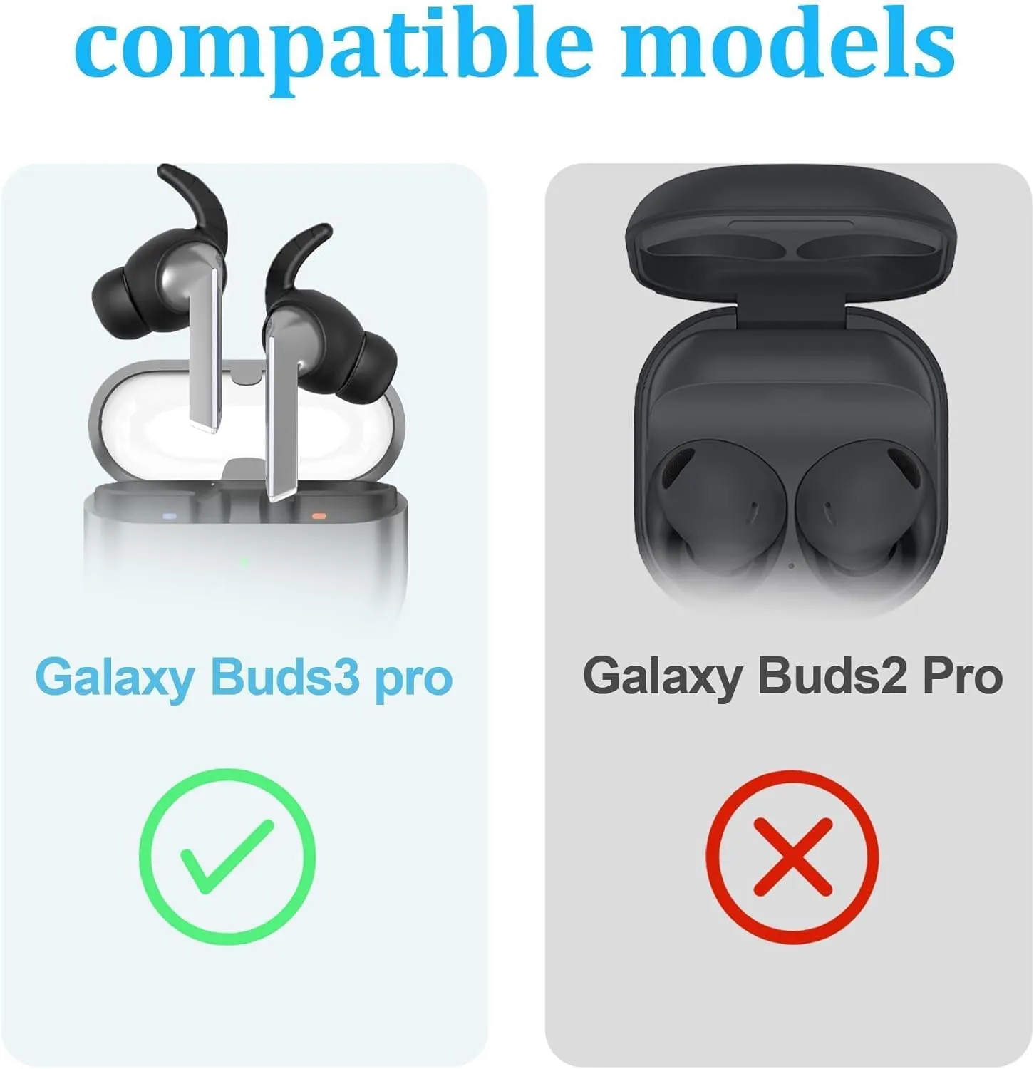Ear Hooks Covers for Samsung Galaxy Buds 3 Pro, 5 Pairs Sport Ear Tips Covers Silicone Anti-Slip Wingtip Galaxy Buds 3 Pro Earbuds Accessories [Not Fit in The Charging Case] (5 Color Mix)