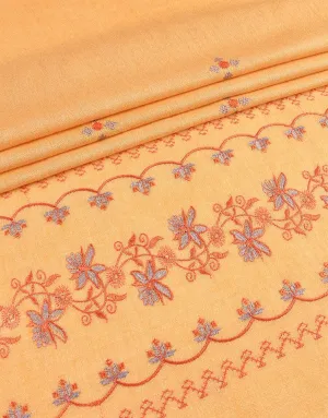 Embroidered Shawl-1 Mustard