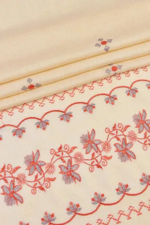 Embroidered Shawl-1 Off White