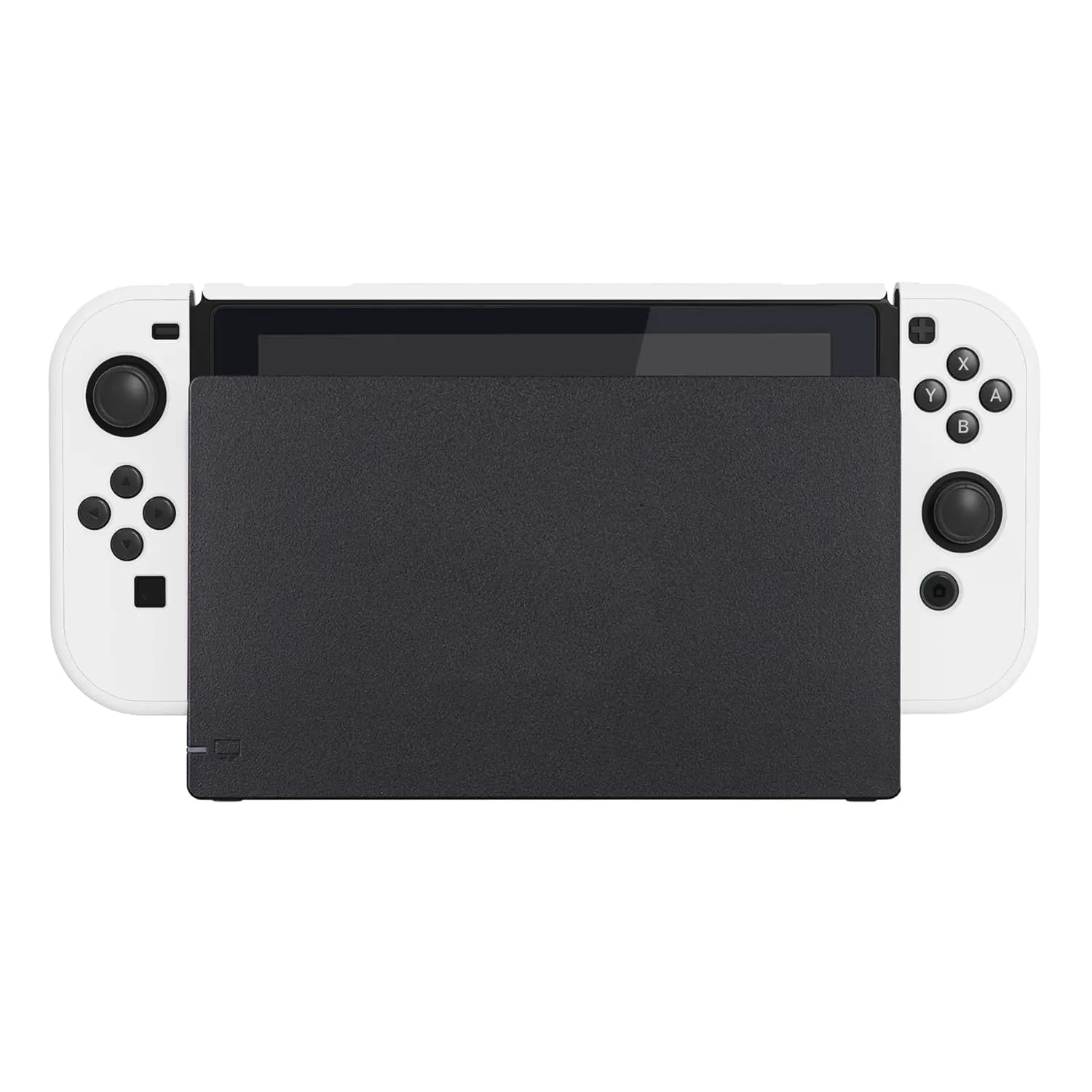eXtremeRate PlayVital Back Cover for Nintendo Switch Console, NS Joycon Handheld Controller Separable Protector Hard Shell, Customized Dockable Protective Case for Nintendo Switch - White