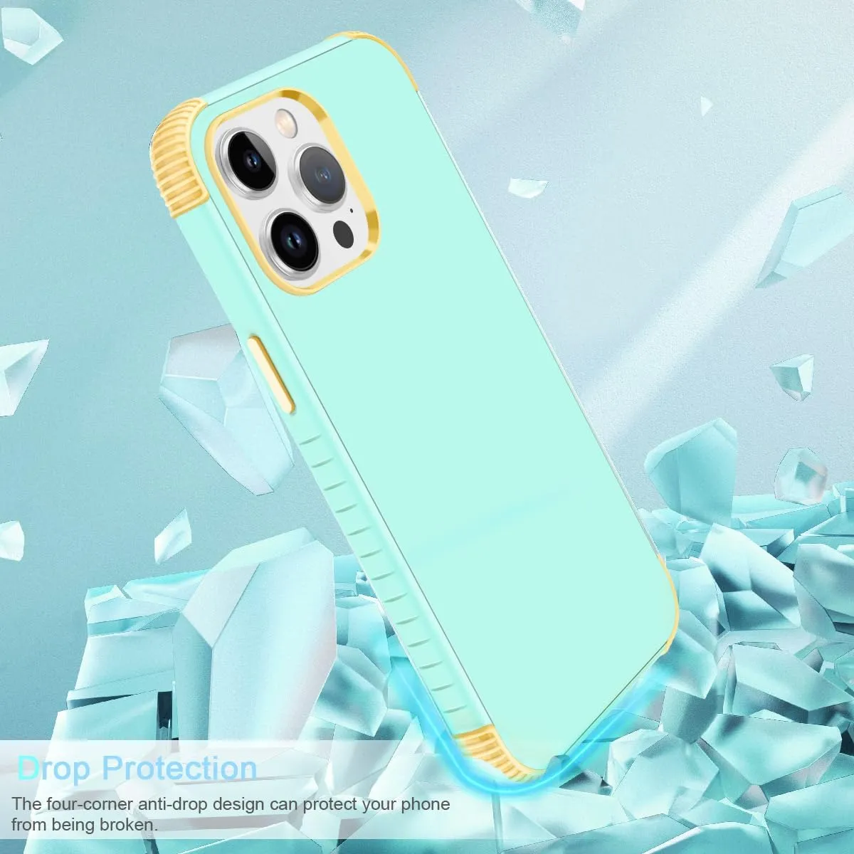 Fingic Magnetic Case for iPhone 14 Pro Max Case with MagSafe Wireless Charging Heavy Duty 2 in 1 Slim Rugged Shockproof Hybrid Hard PC Bumper Protective Boys Cover for iPhone 14 Pro Max 5G, Mint Green