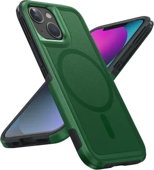 FNTCASE for iPhone 12 Mini Magnet Case: iPhone 13 Mini Magnetic Dual Layer Military Grade Drop Shockproof Protection Cell Phone Cover - Rugged Durable Heavy Duty Protective Bumper Tough (DarkGreen)