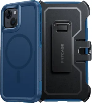 FNTCASE for iPhone 13/14 Phone Case: iPhone 16e Magnetic Translucent Matte Back Cover Metal Button Military Grade Protection Shockproof Shell Full Body Protective Slim Cell Phonecase