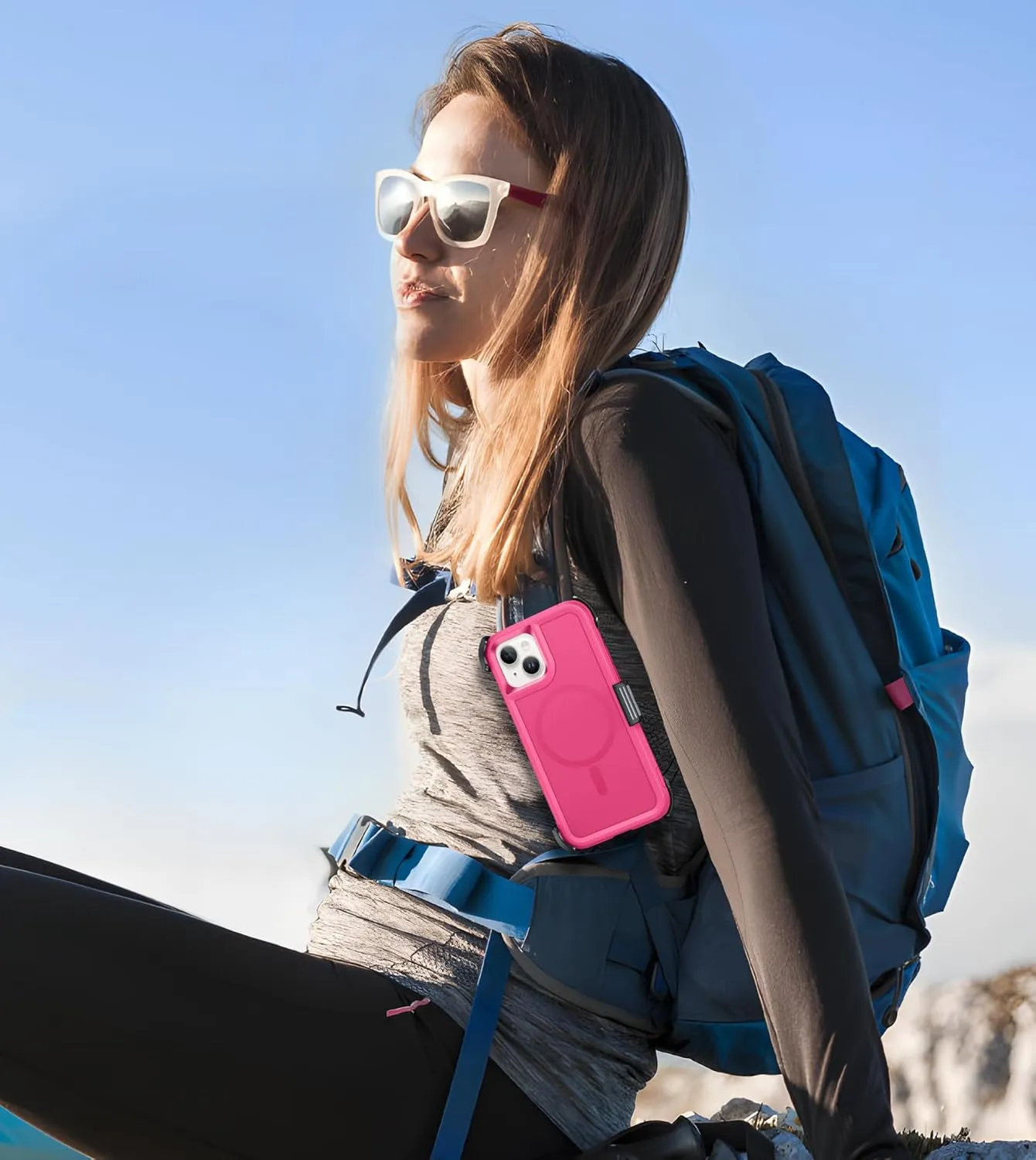 FNTCASE for iPhone 13/14 Phone Case: iPhone 16e Magnetic Translucent Matte Back Cover Metal Button Military Grade Protection Shockproof Shell Full Body Protective Slim Cell Phonecase