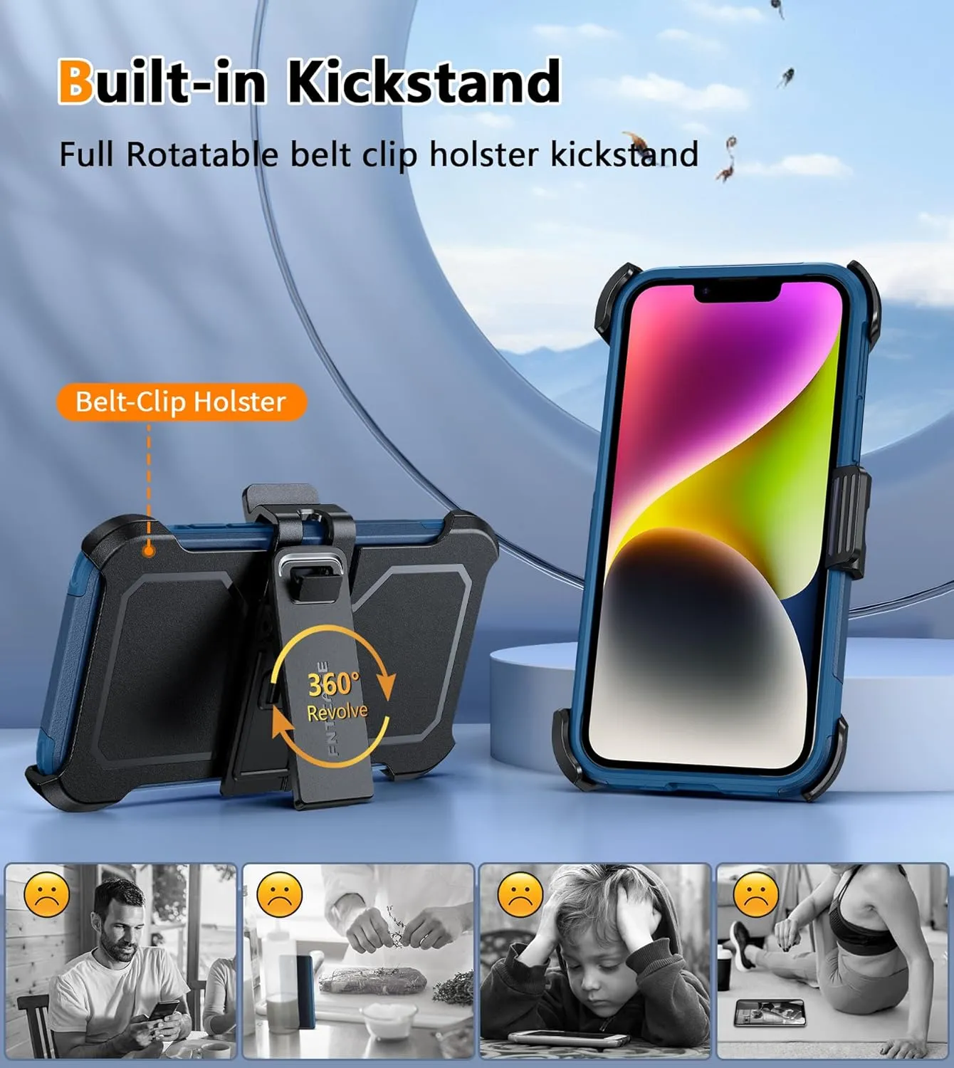 FNTCASE for iPhone 13/14 Phone Case: iPhone 16e Magnetic Translucent Matte Back Cover Metal Button Military Grade Protection Shockproof Shell Full Body Protective Slim Cell Phonecase