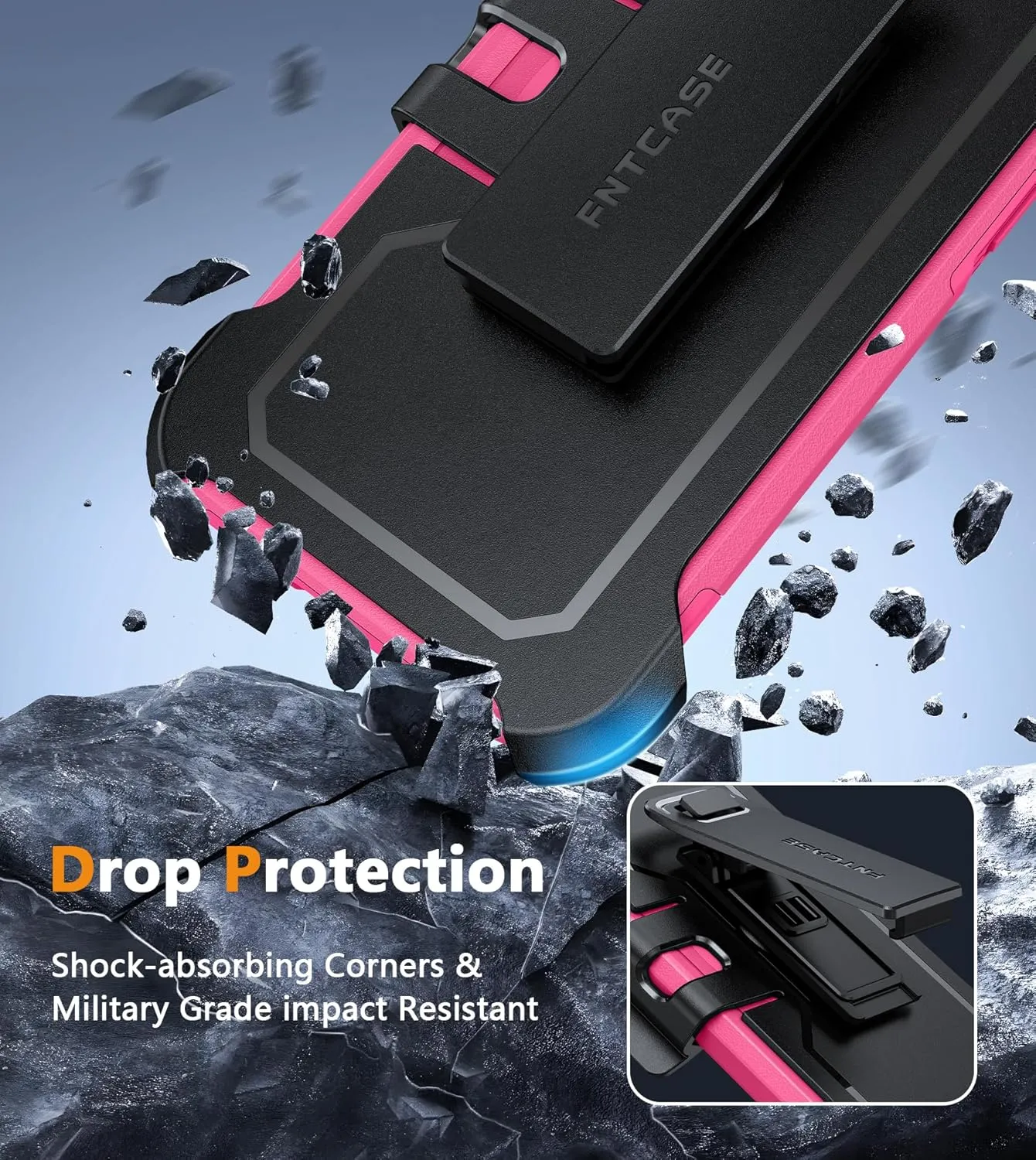 FNTCASE for iPhone 13/14 Phone Case: iPhone 16e Magnetic Translucent Matte Back Cover Metal Button Military Grade Protection Shockproof Shell Full Body Protective Slim Cell Phonecase