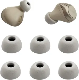 Foam Ear Tips for Jabra Elite 75t/ 65t/ Elite 3 /Active/ 7 Pro Earbuds Tips Jabra Active Elite Replacement True Wireless White 3 Pairs M
