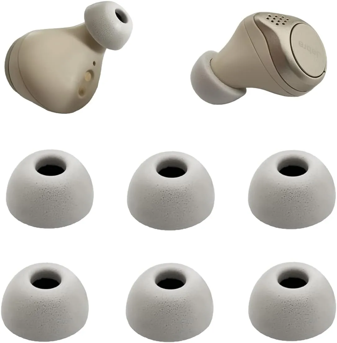 Foam Ear Tips for Jabra Elite 75t/ 65t/ Elite 3 /Active/ 7 Pro Earbuds Tips Jabra Active Elite Replacement True Wireless White 3 Pairs M
