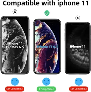 for iPhone 11 Magnetic Case, Built in Magnets Compatible with MagSafe, Clear Hard PC Back Cover   Soft TPU Frame Slim Bumper Case for iPhone 11 6.1",Clear