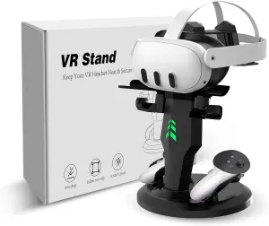 G-STORY Charging Dock for Meta Quest 3 Headset Controllers, VR Charging Station for Meta Quest 2 Fast Charging Meta Quest Pro Accessories with LED Lights