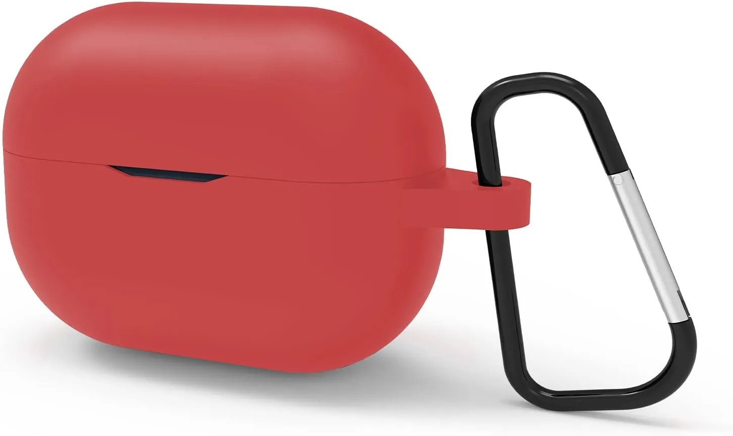 Geekria Silicone Case Cover Compatible with JBL Vibe 200TWS, Wave 200TWS True Wireless Earbuds, Earphones Skin Cover, Protective Carrying Case with Keychain Hook, Charging Port Accessible (Red)
