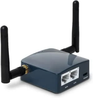GL.iNet GL-AR300M16-Ext Portable Mini Travel Wireless Pocket Router - WiFi Router | OpenWrt | 2 x Ethernet Ports | OpenVPN/Wireguard VPN for Public & Hotel Wi-Fi | USB 2.0 Port | 2 x External Antennas
