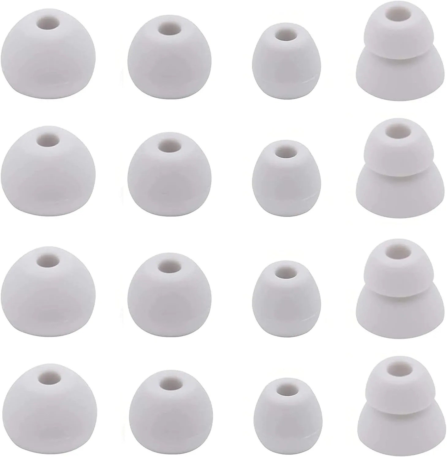 Gray Ear Tips Compatible with Beats Flex, Replacement Ear Buds Ear Cap Ear Plug Eartips for Beat s Flex Wireless Earbuds, 8 Pairs, Light Gray [Flex]