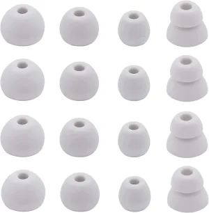 Gray Ear Tips Compatible with Beats Flex, Replacement Ear Buds Ear Cap Ear Plug Eartips for Beat s Flex Wireless Earbuds, 8 Pairs, Light Gray [Flex]