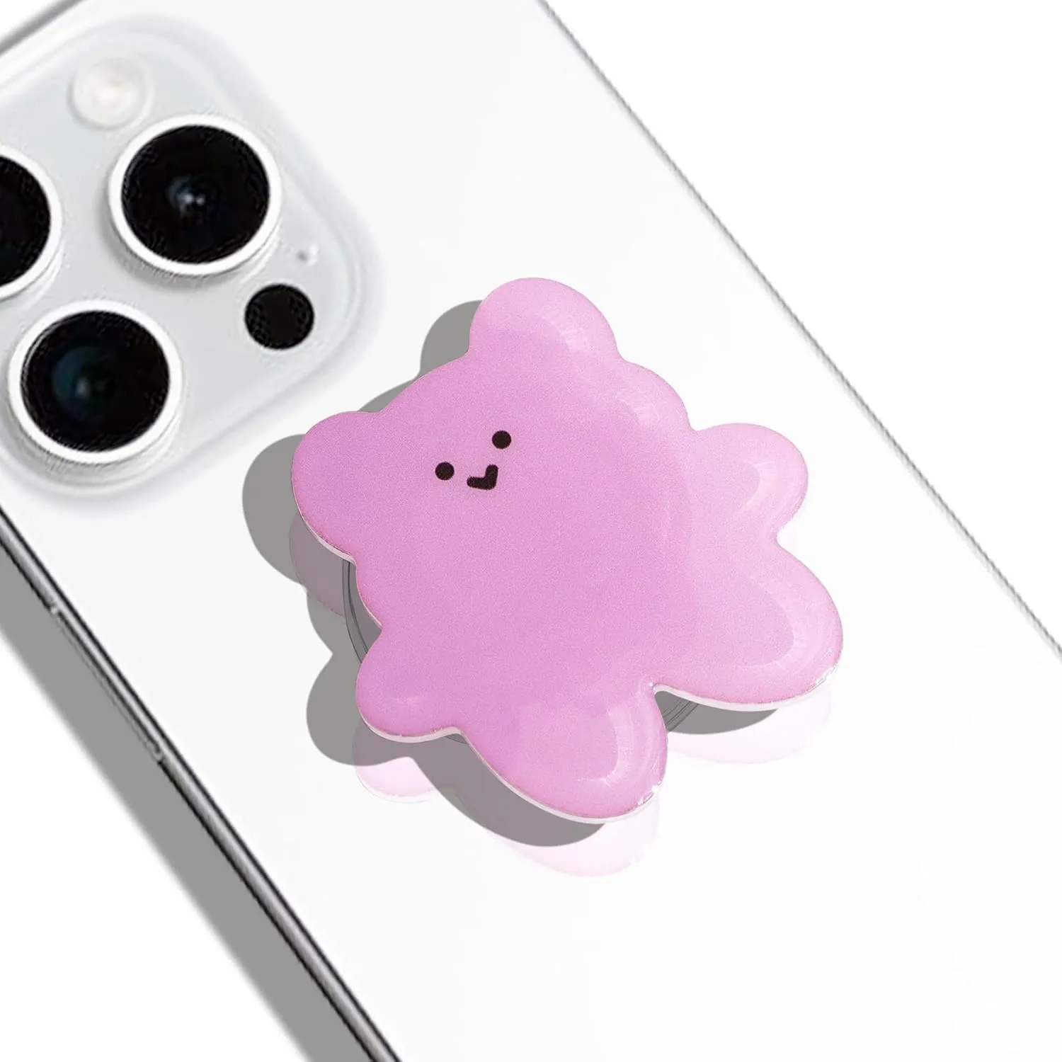 GRIPONG Cute 2D Gummy Bear Shape Expandable Collapsible Mobile Phone Grip Stand Holder for Smartphone Tablet Cell Phone Accessory (Purple)