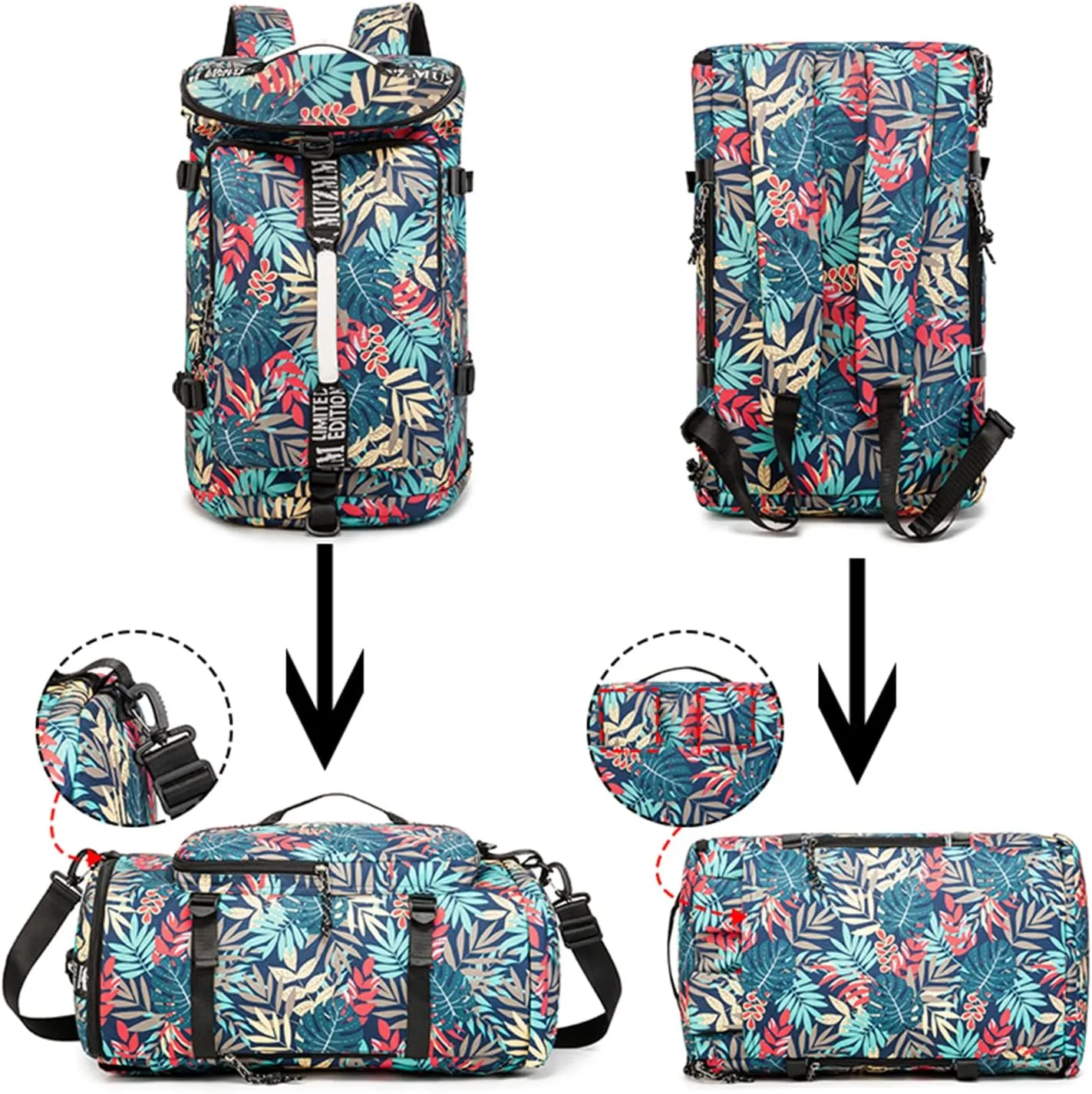 Gym Bag Duffle Backpack Suitable for Hiking,Camping, Travel 40L Large Capacity Trendy Cool Laptop Lightweight Backpack for Men and Women (Blue)