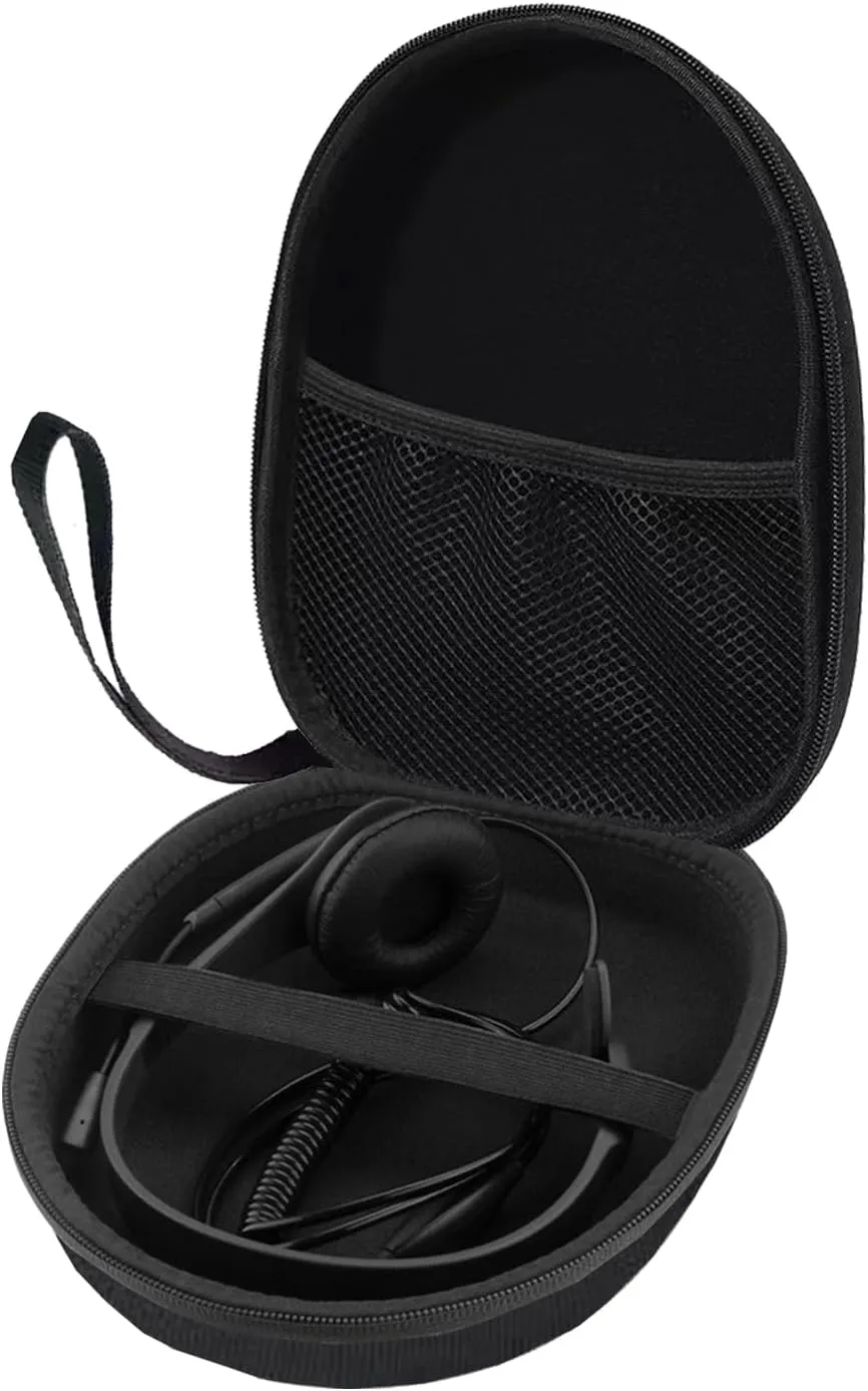 Hard Travel Carrying Case Headphone Storage Bag for Logitech USB Headset H390 H540 H430 H570e/ Plantronics/Blackwire 3220 3320 C3220/ Sennheiser SC 30/ SC 60/ PC 8/ PC 7/ Consumer Audio Momentum 4