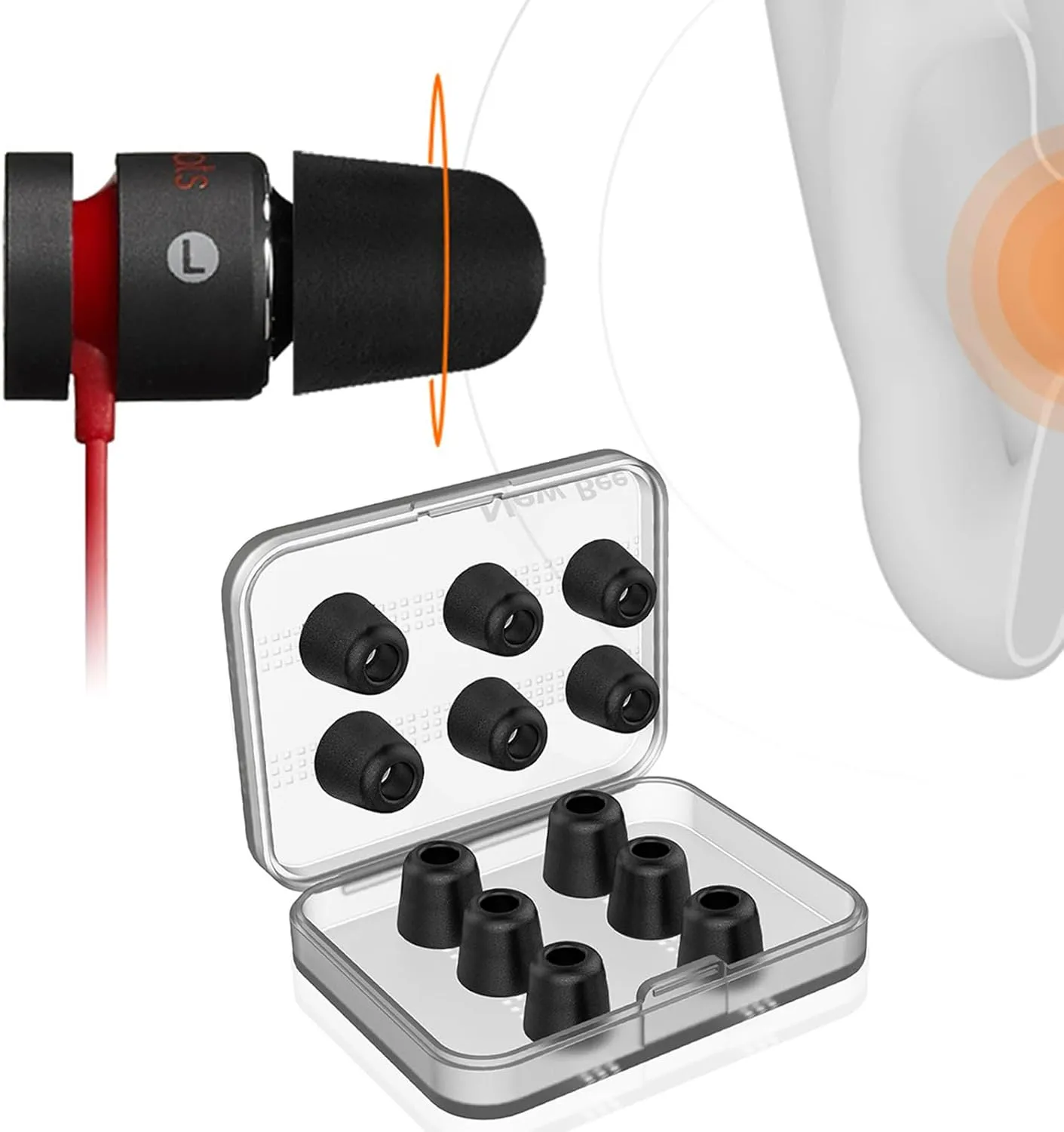 Headsets Foam Noise Reduction Tip Replacement Head Ear Tip Covers for Headsets Blocking Out Noise Office Travel Use