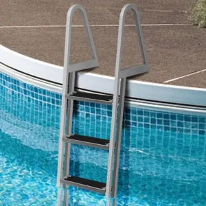 Heavy Duty Aluminum Pool & Boat Deck Ladder, Rust-Resistant, 350 lbs