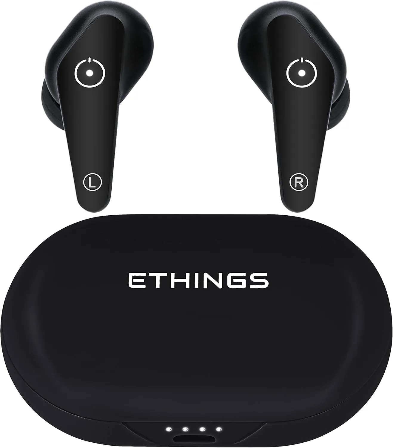 Heavy Duty Premium Sound Noise Canceling Earbuds - Bluetooth 5.0 Waterproof Touch Control Wireless Headphones with Charging Case (Black)