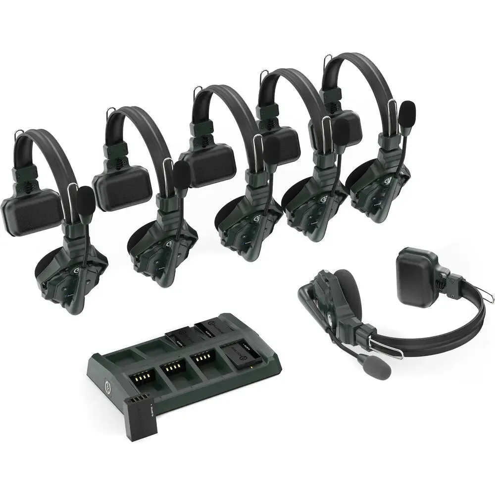 Hollyland Solidcom C1-6S Full-Duplex Wireless DECT Intercom System with 6 Headsets