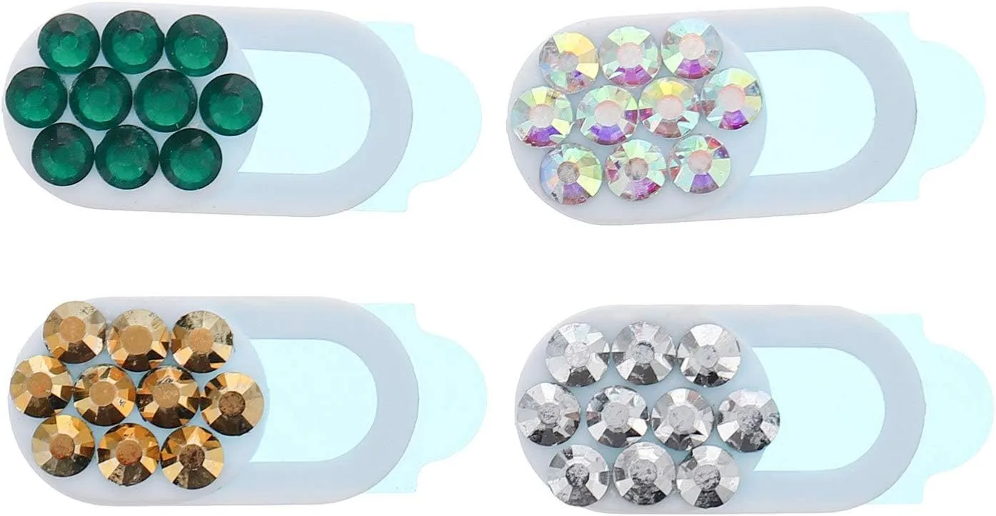 Homoyoyo Webcam Cover Slide Rhinestone Webcam Privacy Shutter for Laptop Phone Slide Cover Privacy