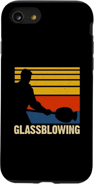iPhone SE (2020) / 7 / 8 Glass blowing retro squares glassworking, glass blower Case