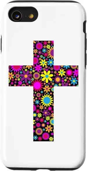 iPhone SE (2020) / 7 / 8 Jesus Cross Christian Religion God Colorful Stained Glass Case