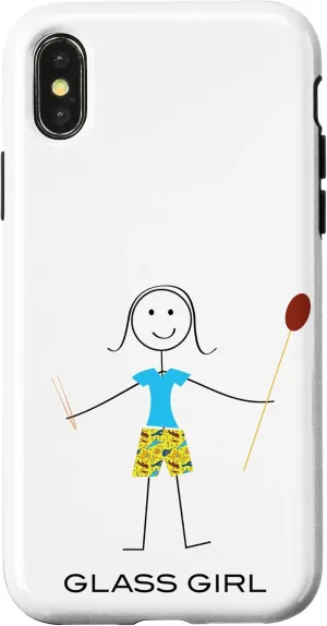 iPhone X/XS Funny Womens Glassblowing Design, Girl Glass Artist Case