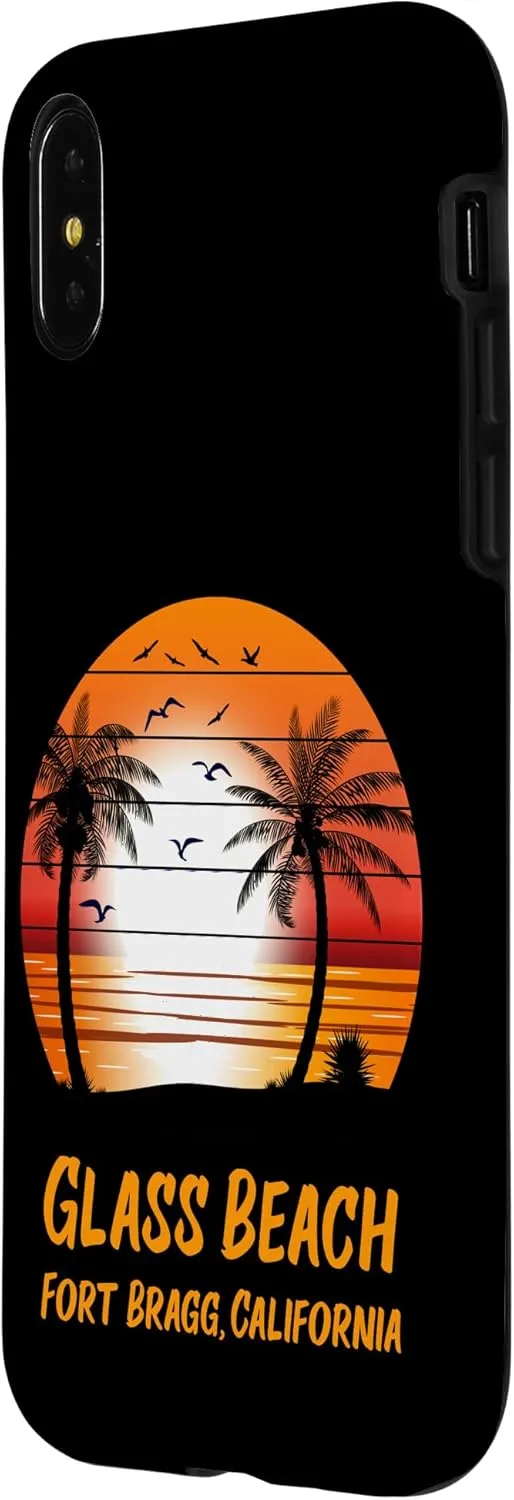 iPhone X/XS Glass Beach Fort Bragg California Vintage Sunset Retro Sun Case