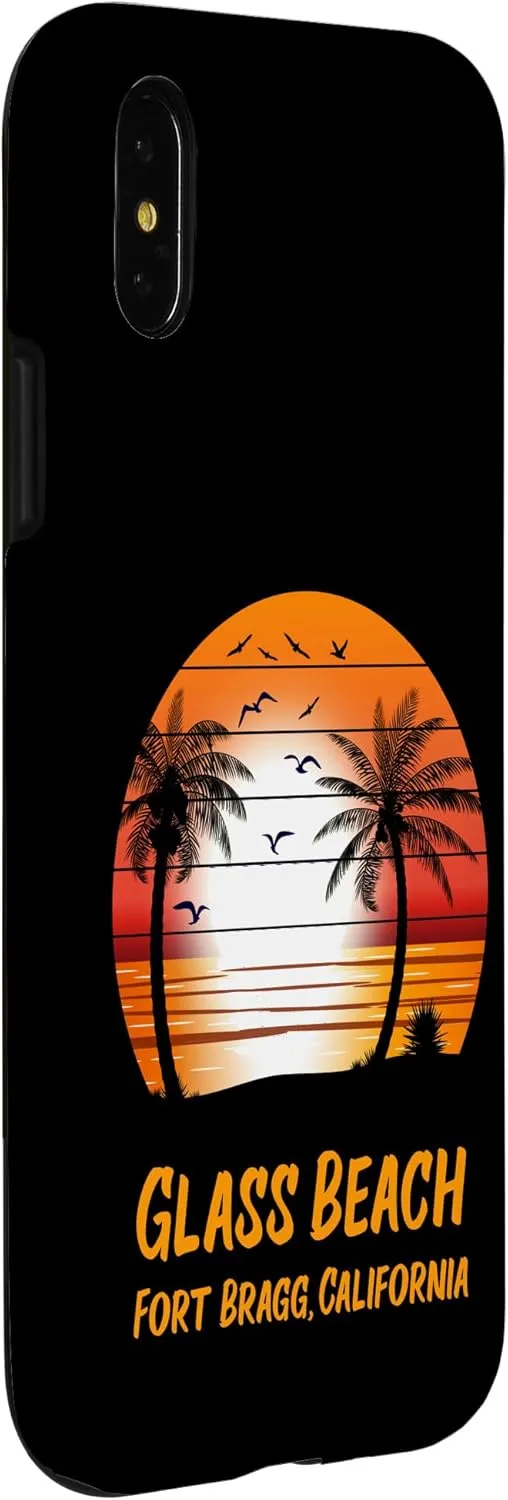 iPhone X/XS Glass Beach Fort Bragg California Vintage Sunset Retro Sun Case