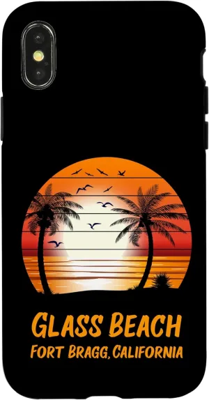 iPhone X/XS Glass Beach Fort Bragg California Vintage Sunset Retro Sun Case