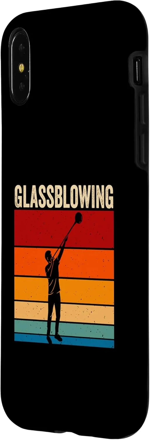 iPhone X/XS Glass blowing retro squares glassworking, glass blower Case