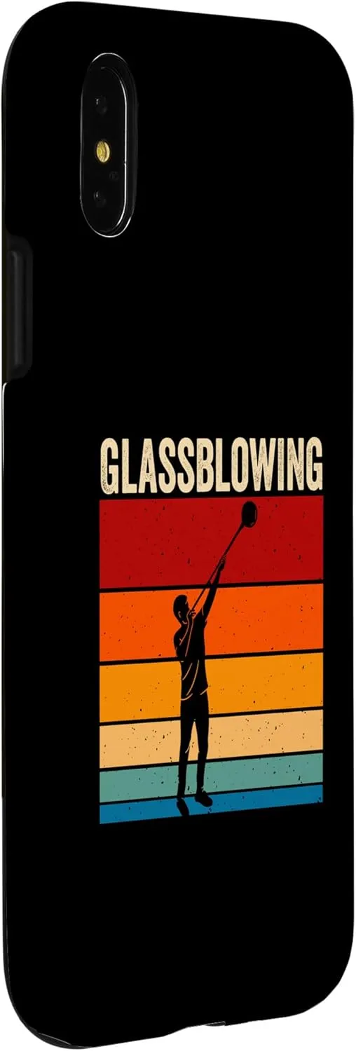 iPhone X/XS Glass blowing retro squares glassworking, glass blower Case
