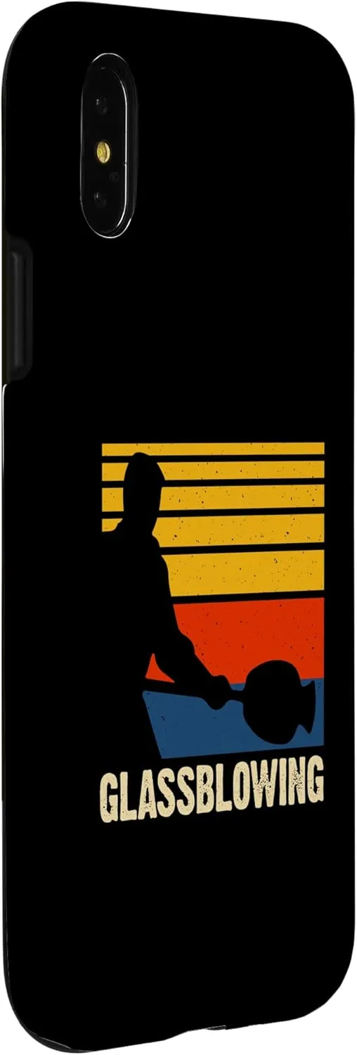 iPhone X/XS Glass blowing retro squares glassworking, glass blower Case