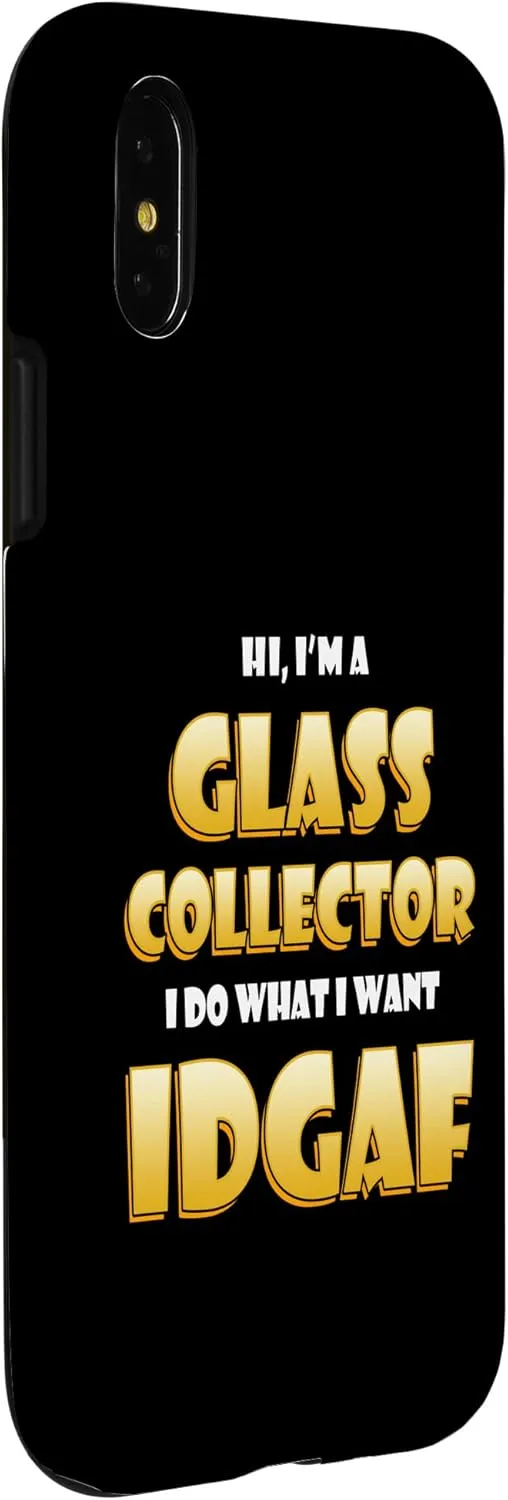 iPhone X/XS Glass Collector IDGAF Meme Functional Glass or Murrine Glass Case